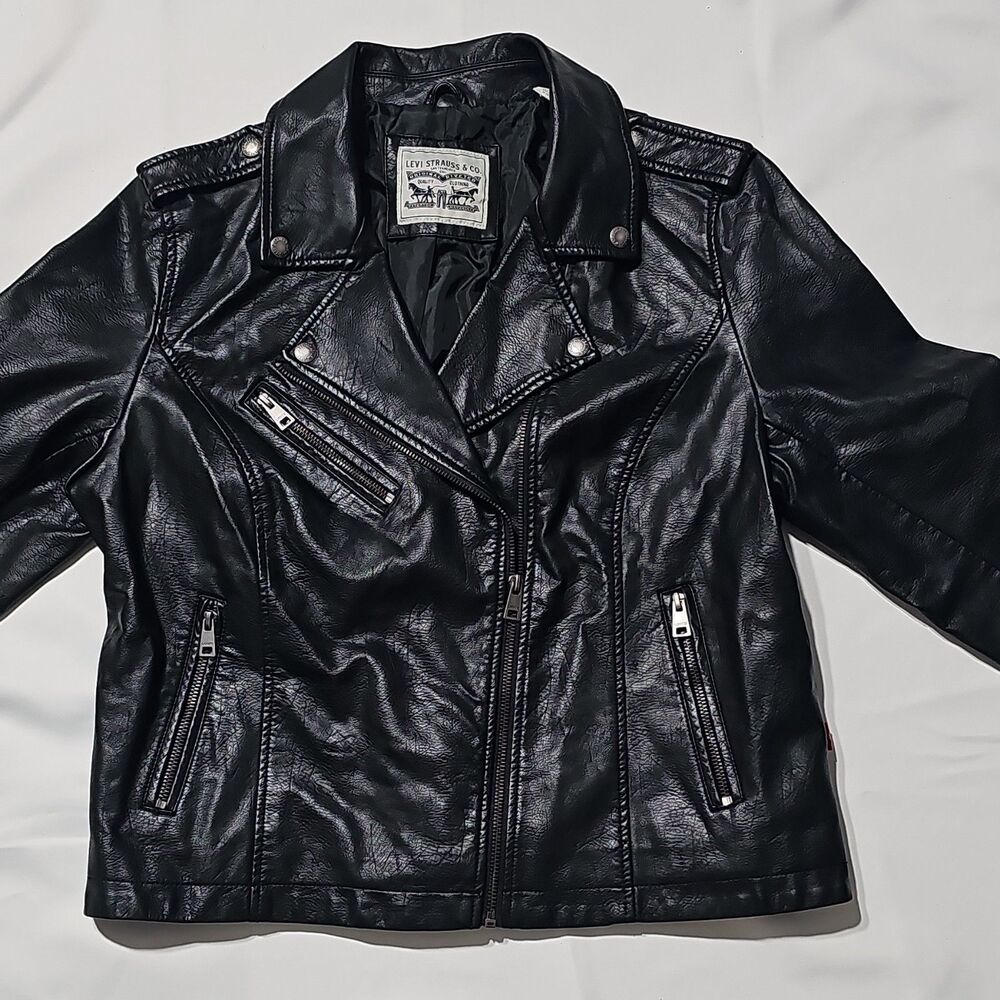 Levis Moto Rockabilly Biker Jacket Womens Black Size XL